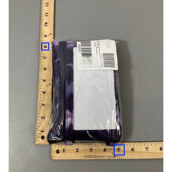 Lug Peekaboo Shibori Purple Crossbody Phone Pouch - Unisex, Zipper Closure, Styl - Picture 4 of 7